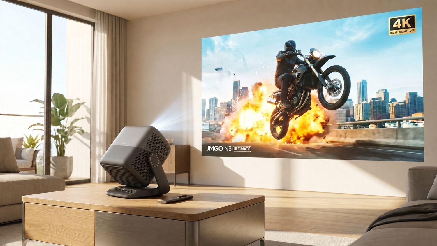 JMGO N3 Ultimate – Review Completo: O Projetor Laser 4K que Transforma sua Sala num Cinema (e ainda sobra flexibilidade)