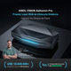 AWOL Vision Aetherion Pro - Projetor Laser RGB de Ultra Curta Distância 4K com 2600 Lúmens ISO, Dolby Vision 200" IMAX Enhanced e Google TV