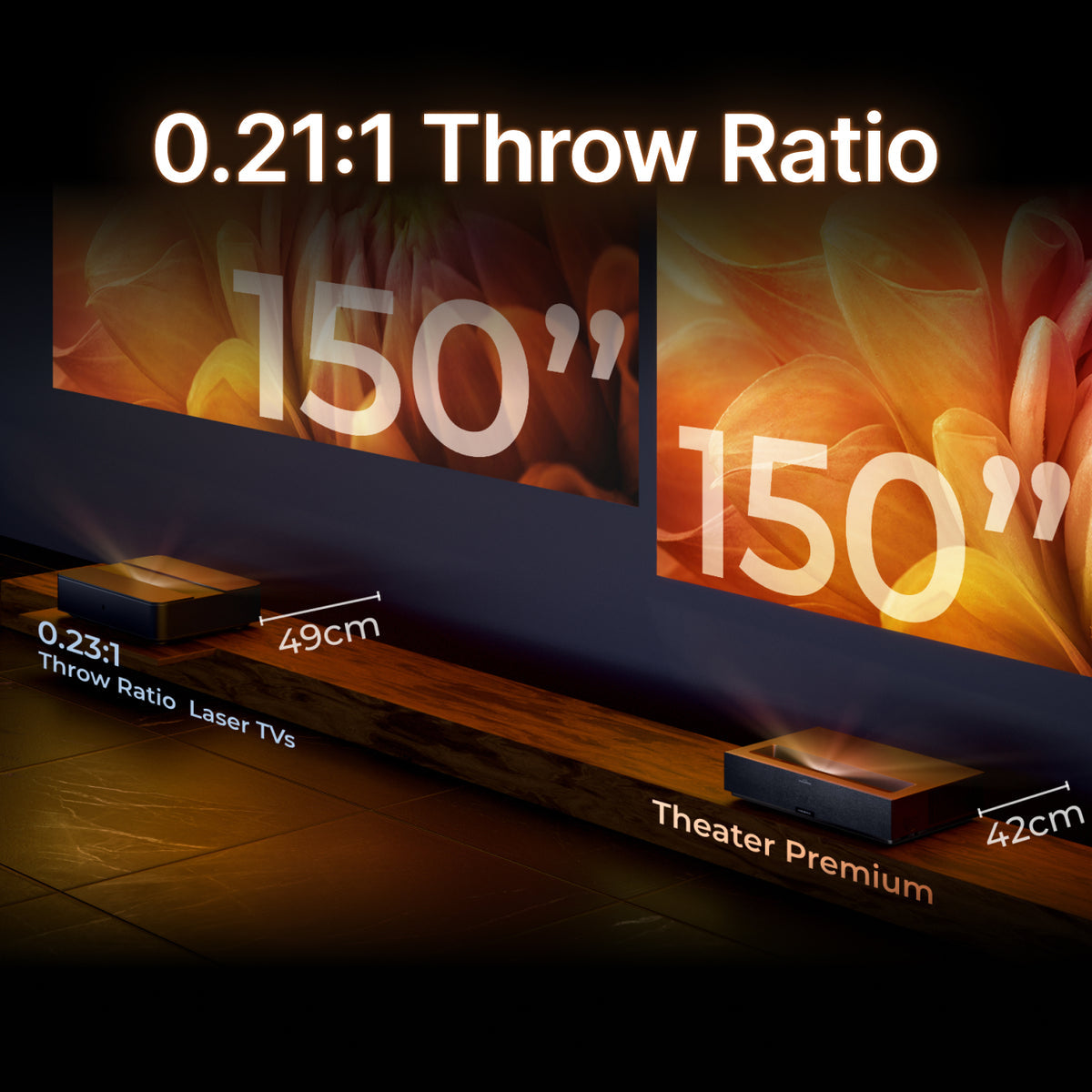 FS-Formovie Theater Premium Laser 4K TV Projetor de ultracurta distância