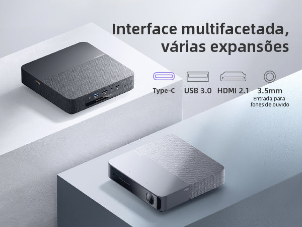 Formovie S5 - Mini Projetor a Laser ALPD 1080P com 1100 Lúmens ANSI, MEMC, HDR10, Som Denon e Android TV