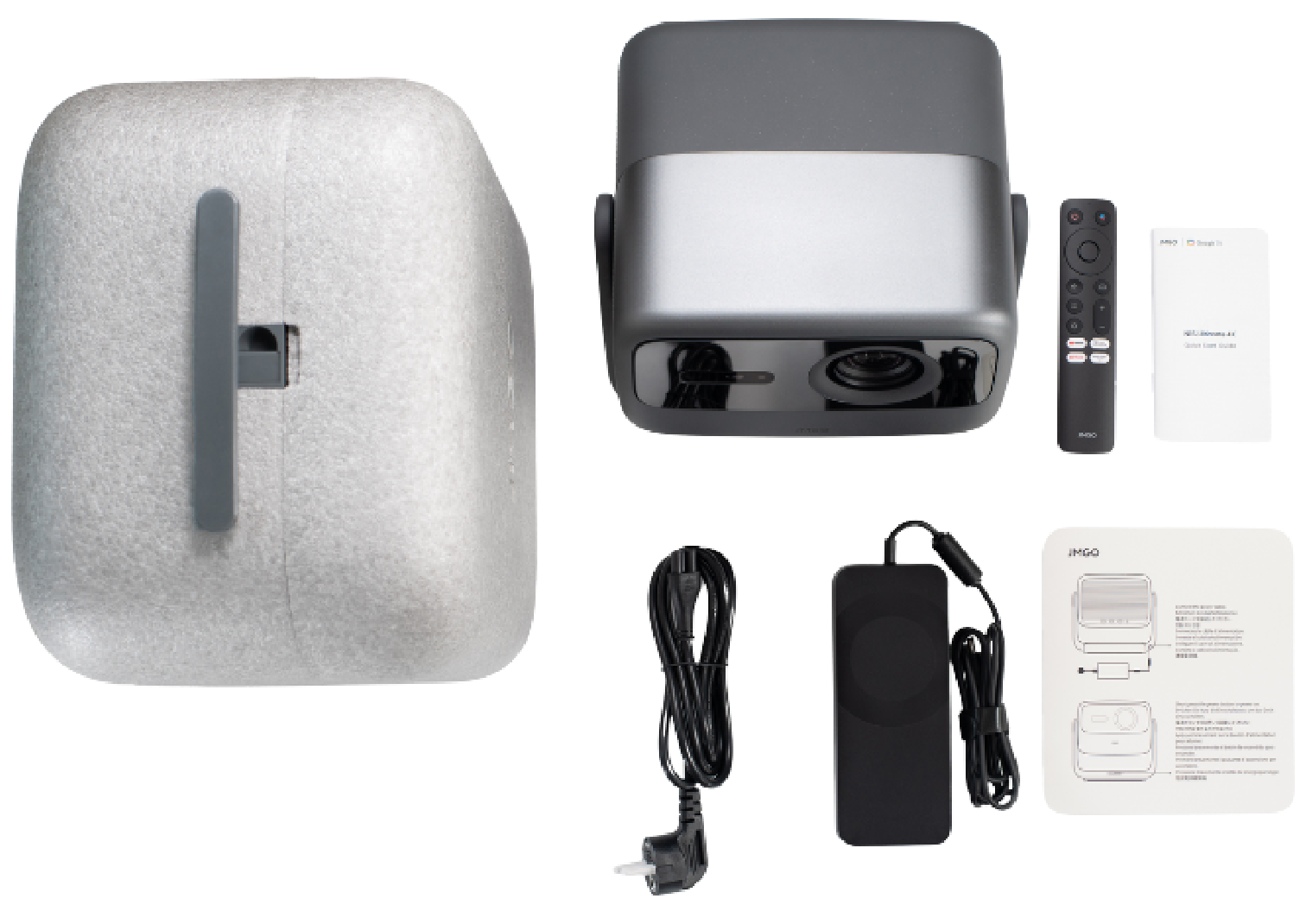 Projetor JMGO N1S Ultimate 4K a Laser para Áreas Externas com 3300 Lúmens ISO, Google TV e Netflix Integrado