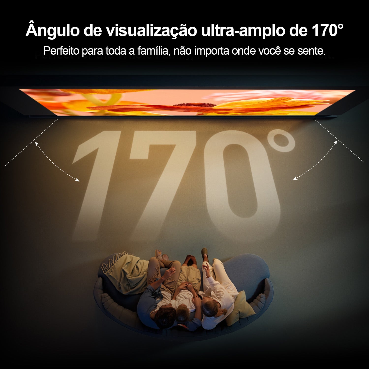 Tela de Projeção Black Series NothingProjector 4K ALR CLR para Projetor de Ultra Curta Distância, 100" e 120"