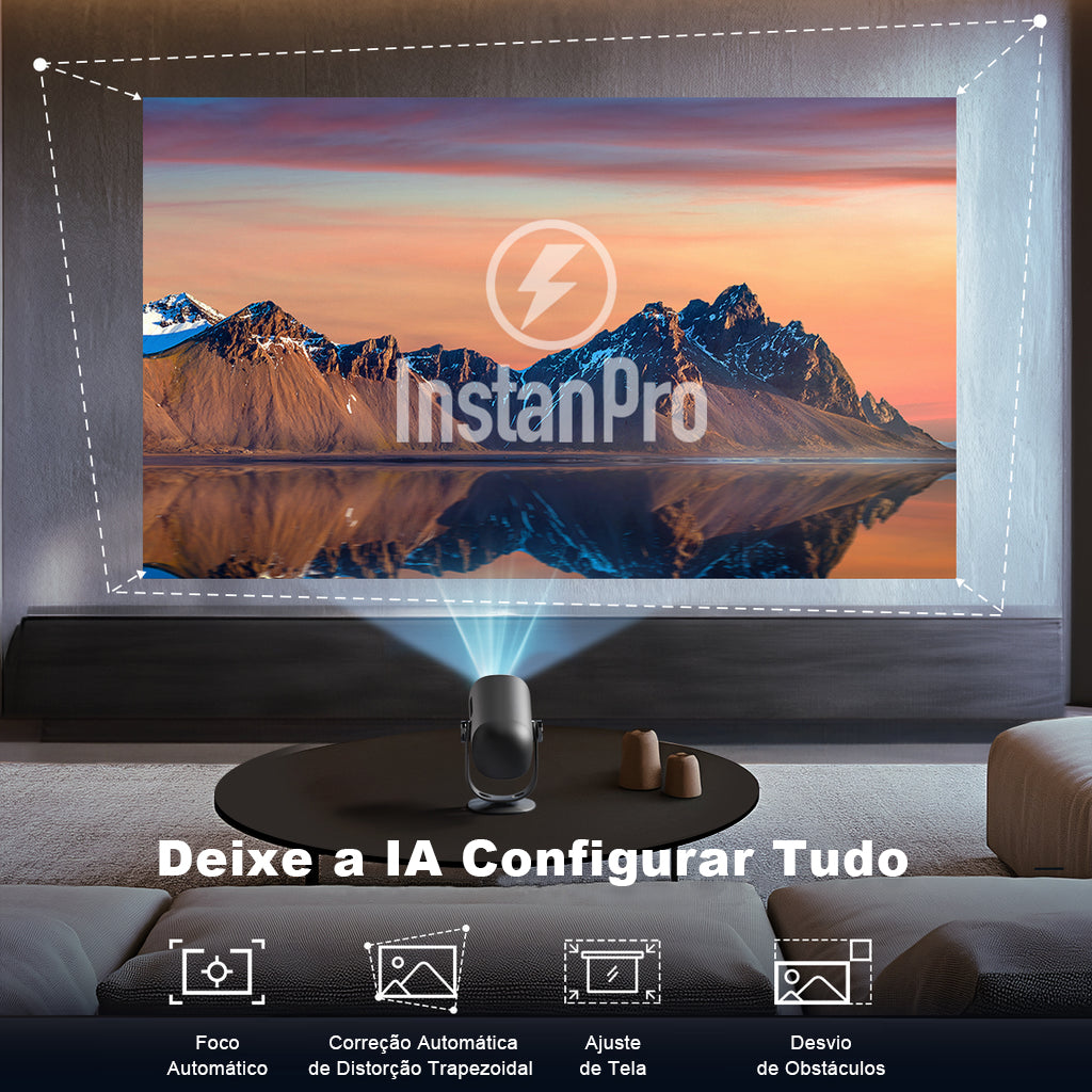 Dangbei Freedo Projetor Portátil 1080P Google TV com Netflix Licenciado e Suporte Inclinável de 165°