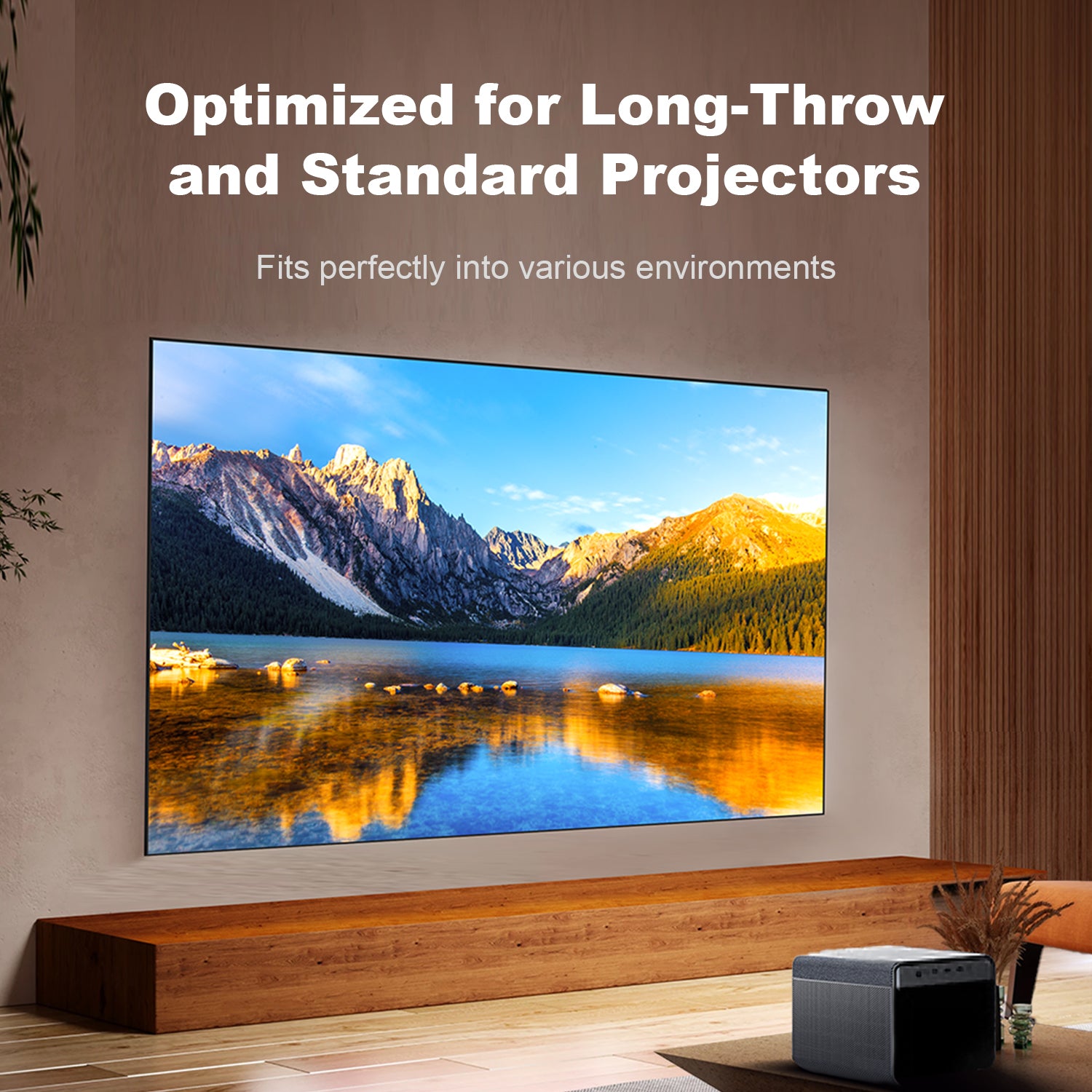 Tela para Projetor Lenticular 4K ALR NothingProjector 100” a 120” para Projetores de Longo Padrão