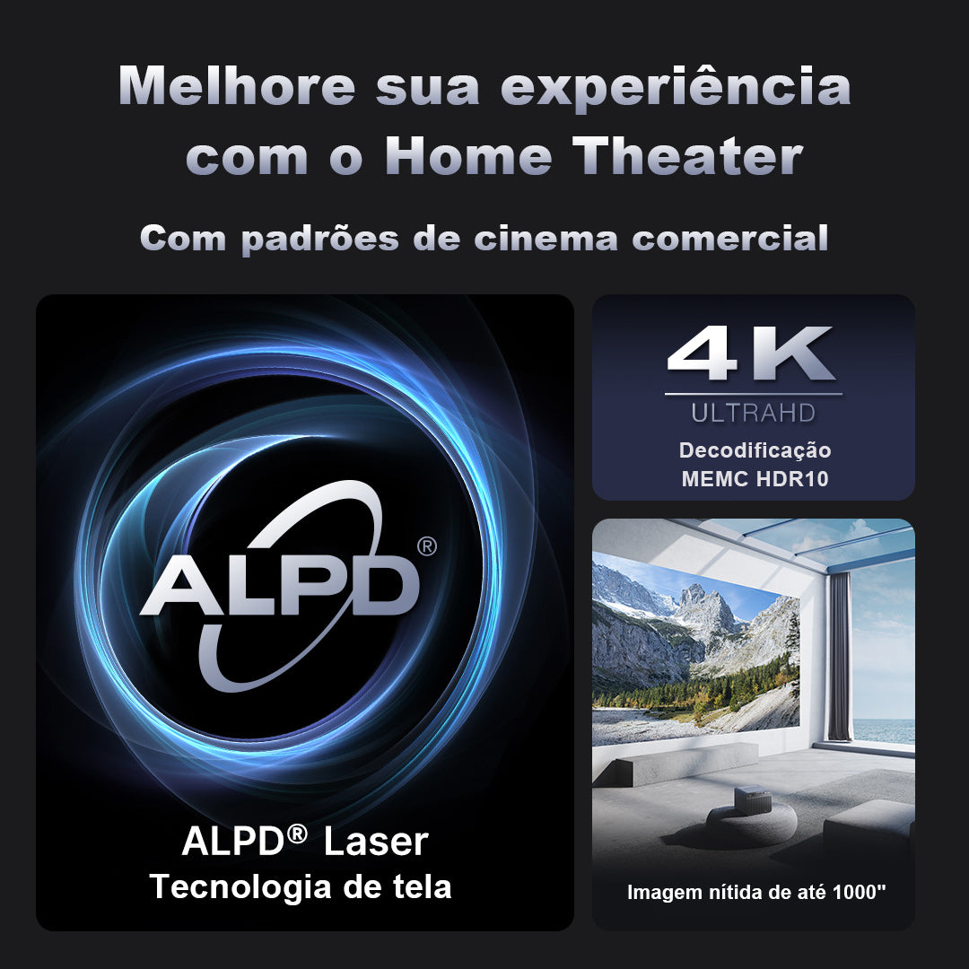 Formovie X5 No Brasil Mini Projetor Portatil 4K Laser 4500 ANSI ALPD