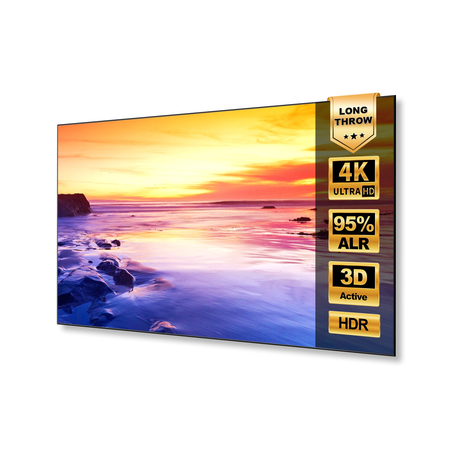 Tela para Projetor Lenticular 4K ALR NothingProjector 100” a 120” para Projetores de Longo Padrão