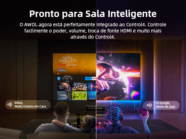 AWOL Vision LTV-3000 Pro - Projetor Triplo Laser de Ultra Curta Distância 4K 3D RGB Dolby Vision & Atmos HDR10+