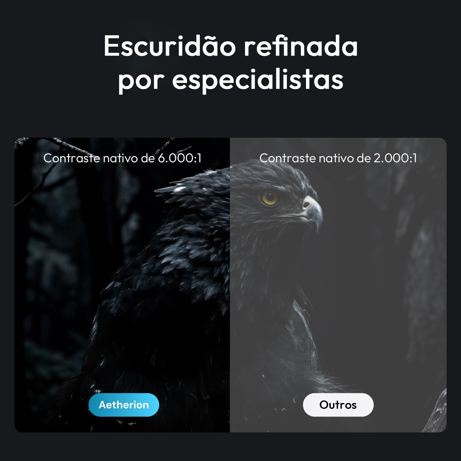 AWOL Vision Aetherion Max - Projetor Laser RGB 4K de Ultra Curta Distância com 3300 Lúmens ISO, Tela de até 200", Contraste 6000:1, Dolby Vision para Games, Latência de 1ms e Google TV