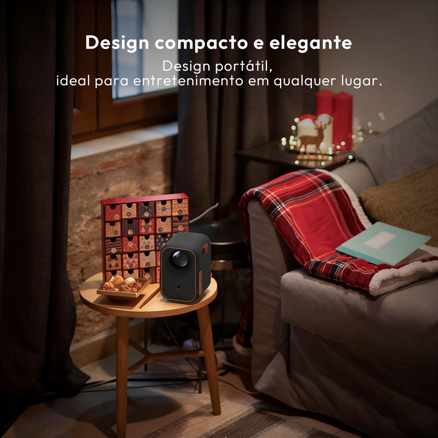 Formovie Xming Episode One - Mini Projetor Portátil LED 1080p com Google TV e Netflix e 150 Lúmens CVIA