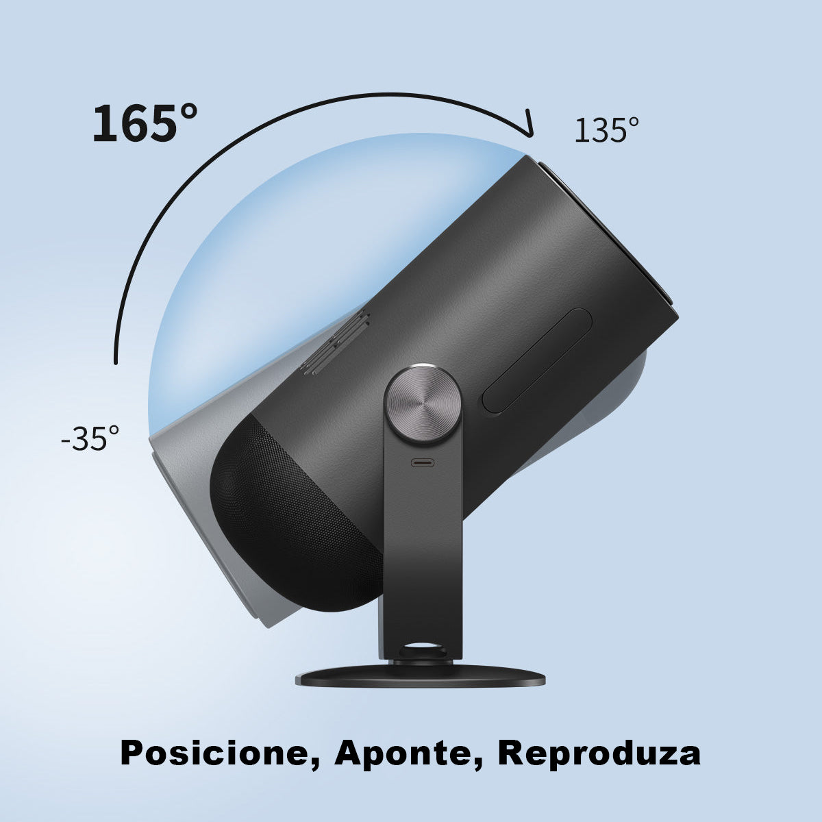 Dangbei Freedo Projetor Portátil 1080P Google TV com Netflix Licenciado e Suporte Inclinável de 165°