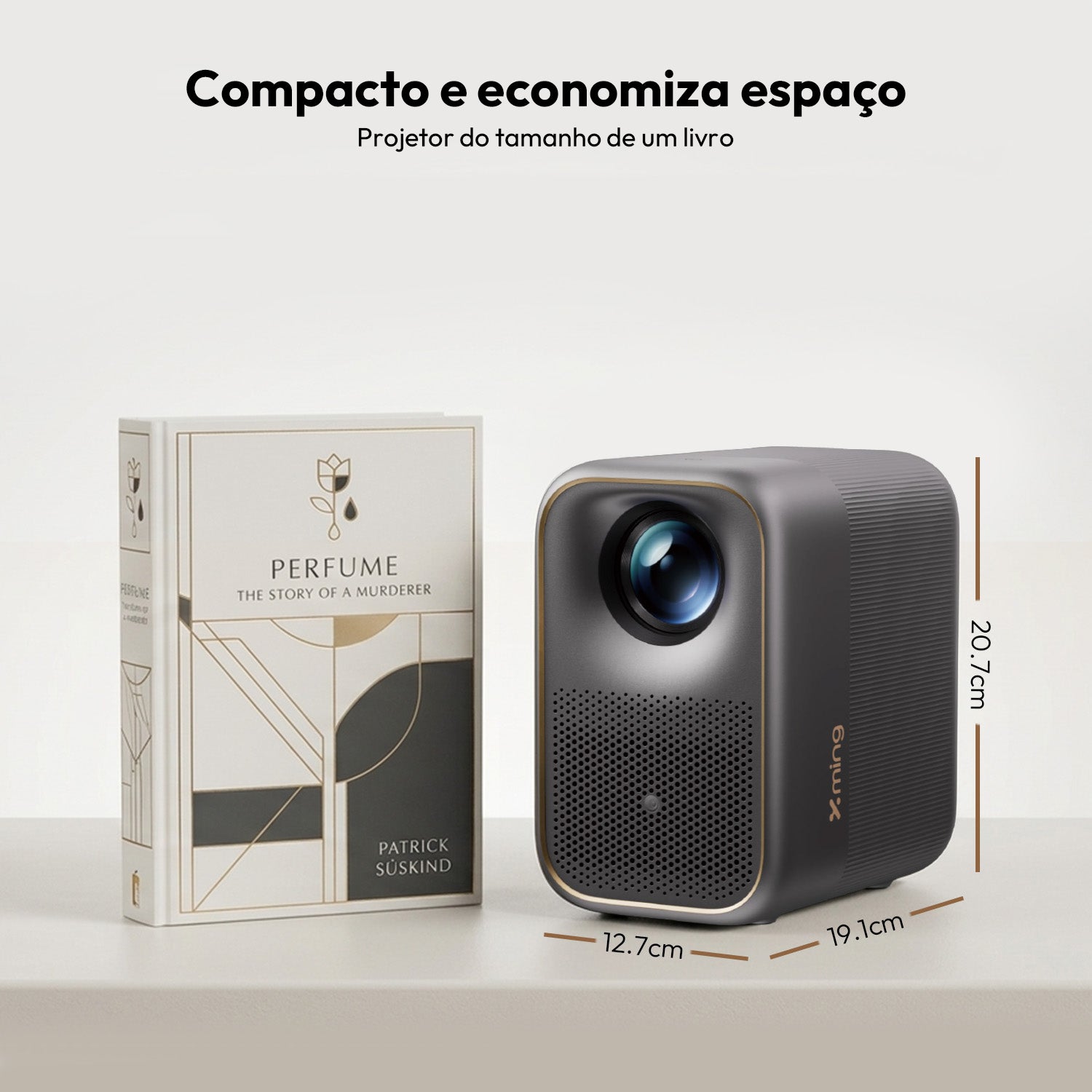 Formovie Xming Page Two - Projetor LED Google TV Full HD 1080P com 500 Lúmens ISO e Netflix Certificada