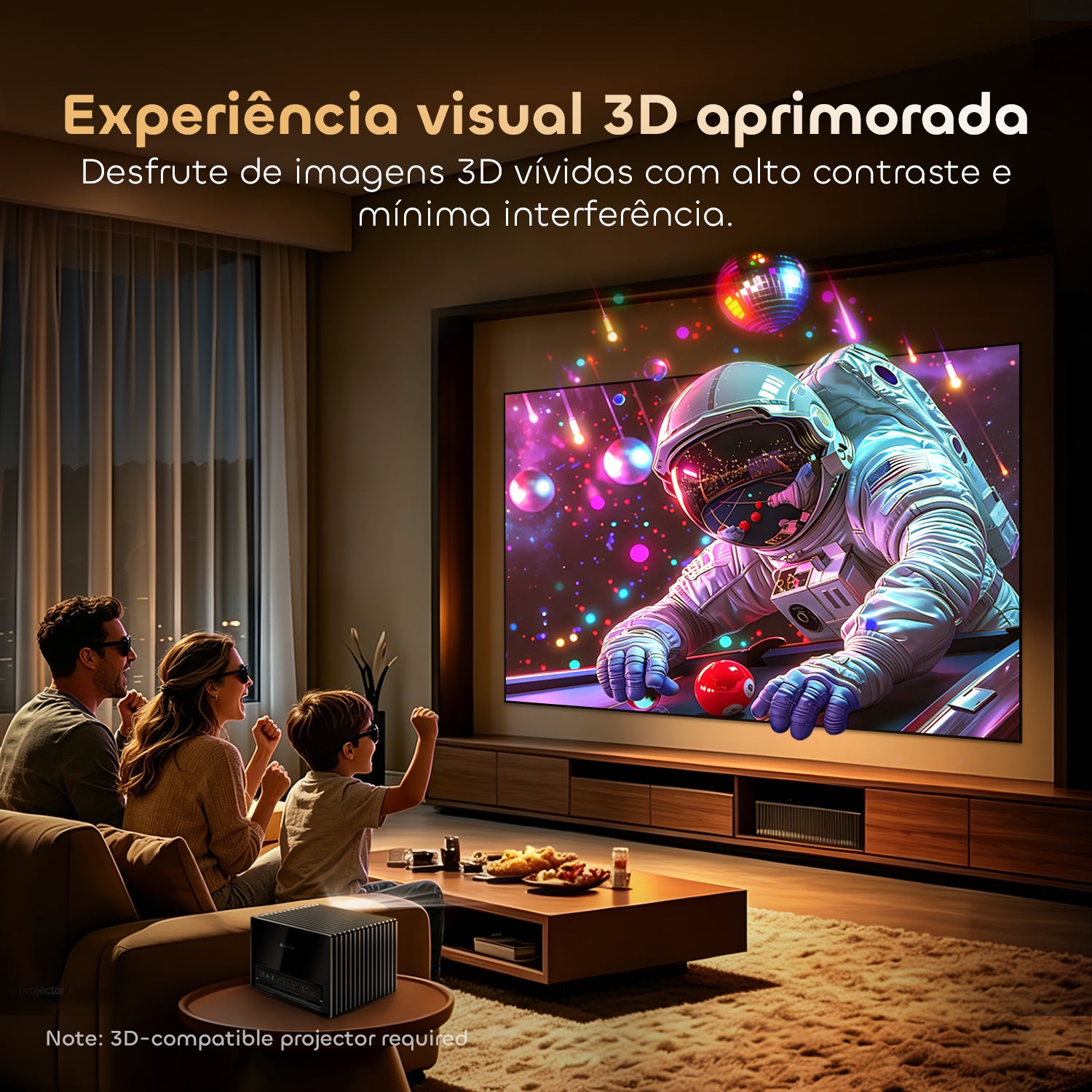 Tela para Projetor NothingProjector 4K ALR para Longa Distância, 100" e 120"