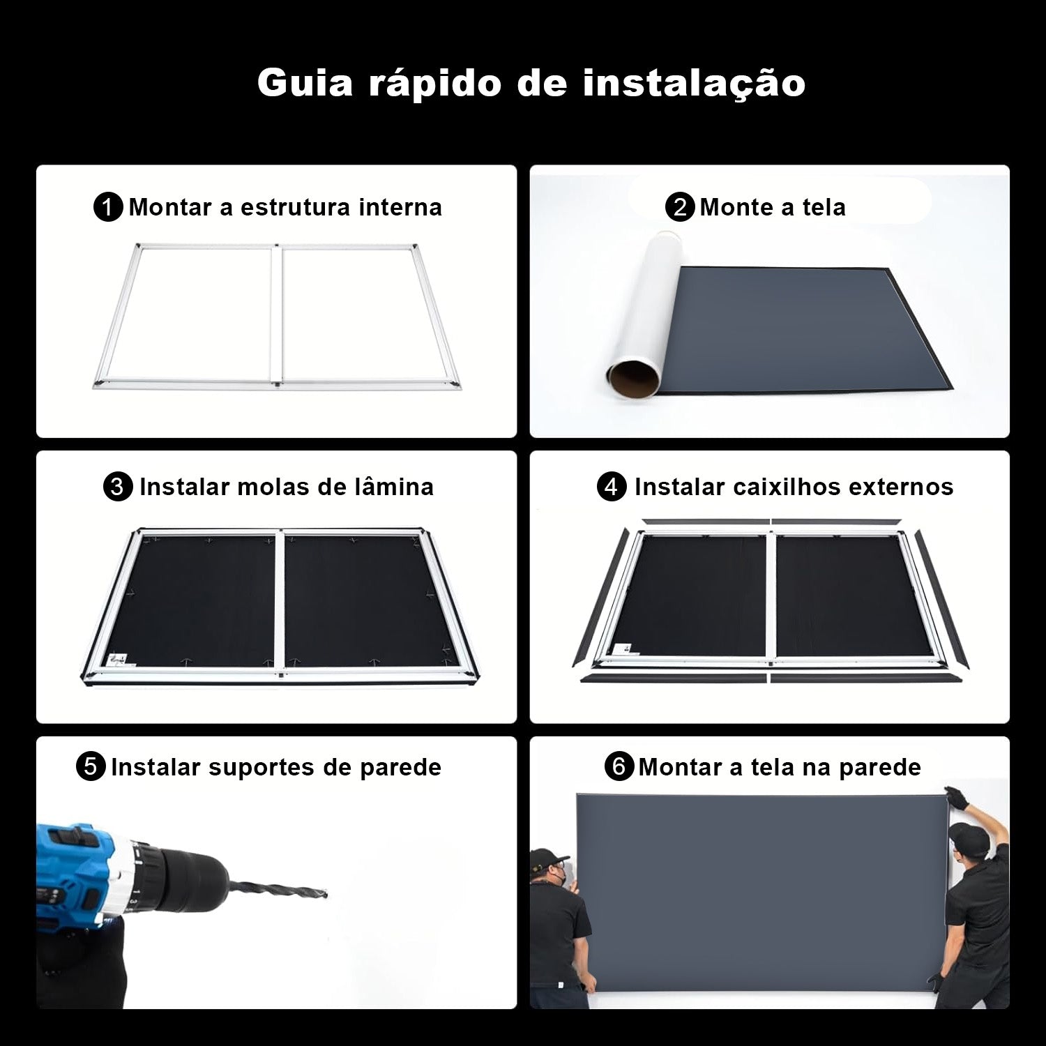 Tela de Projeção Black Series NothingProjector 4K ALR CLR para Projetor de Ultra Curta Distância, 100" e 120"