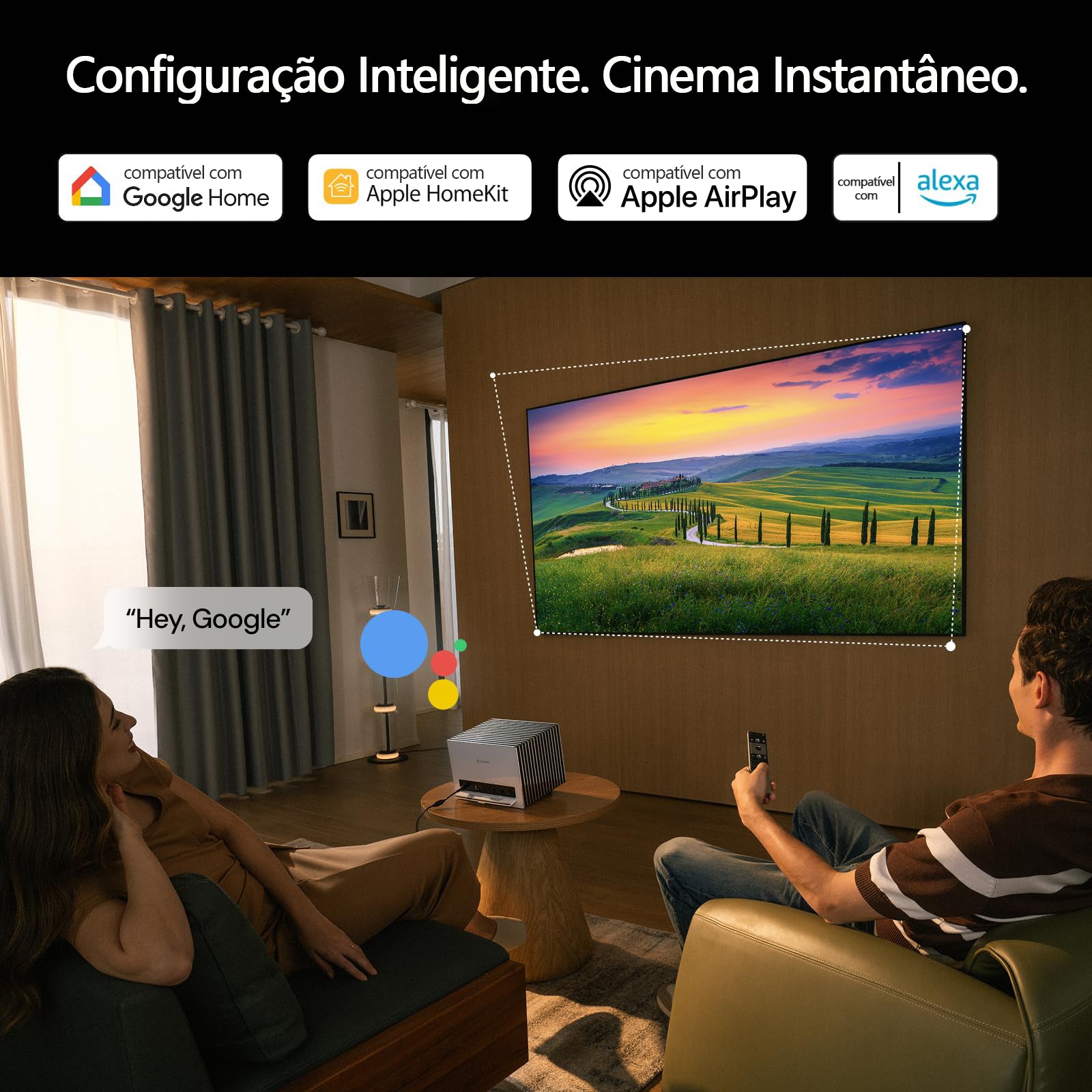 Valerion VisionMaster Pro 2 - Projetor de Longa Distância 4K Laser 3D Triplo RGB 3000 Lúmens ISO 300" IMAX