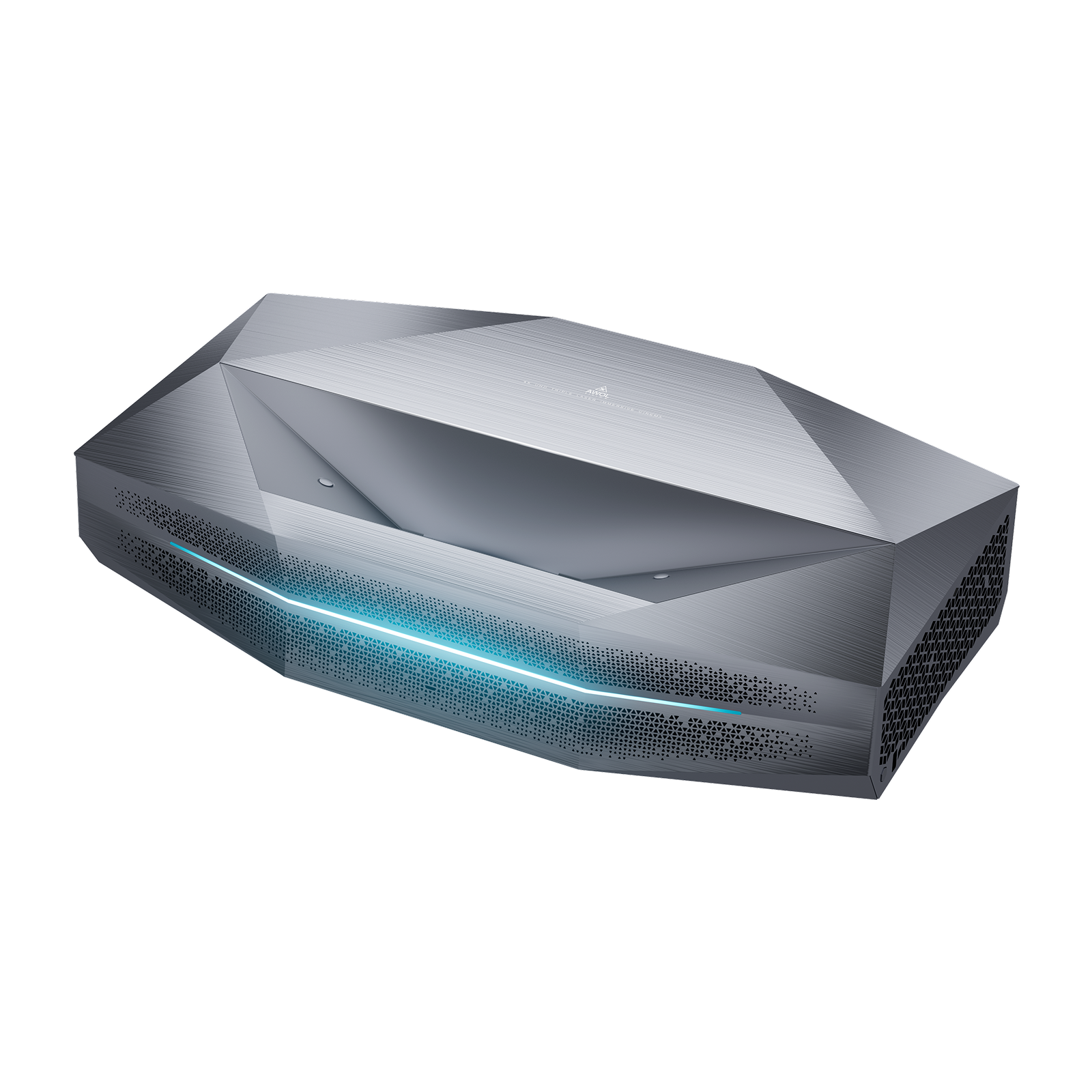 AWOL Vision Aetherion Max - Projetor Laser RGB 4K de Ultra Curta Distância com 3300 Lúmens ISO, Tela de até 200", Contraste 6000:1, Dolby Vision para Games, Latência de 1ms e Google TV