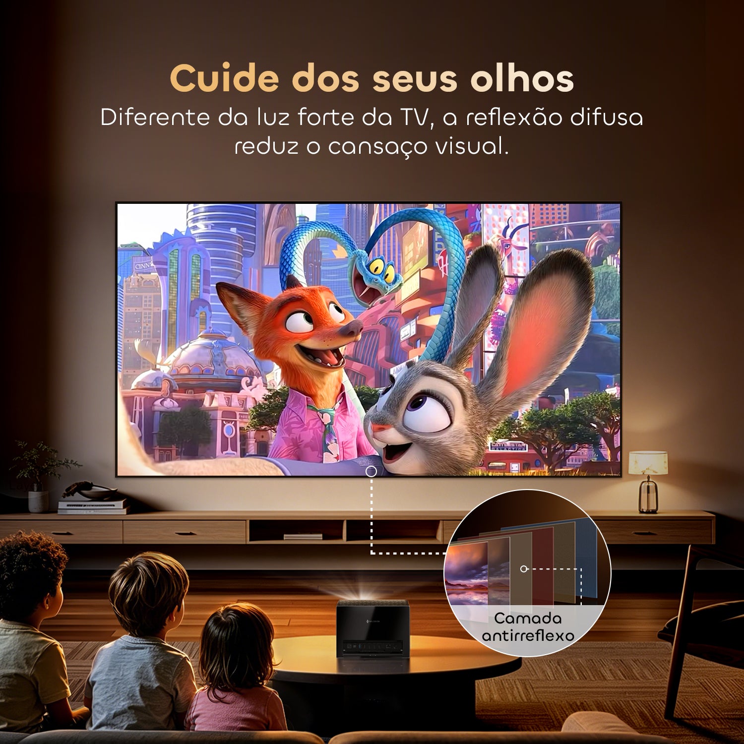 Tela para Projetor NothingProjector 4K ALR para Longa Distância, 100" e 120"