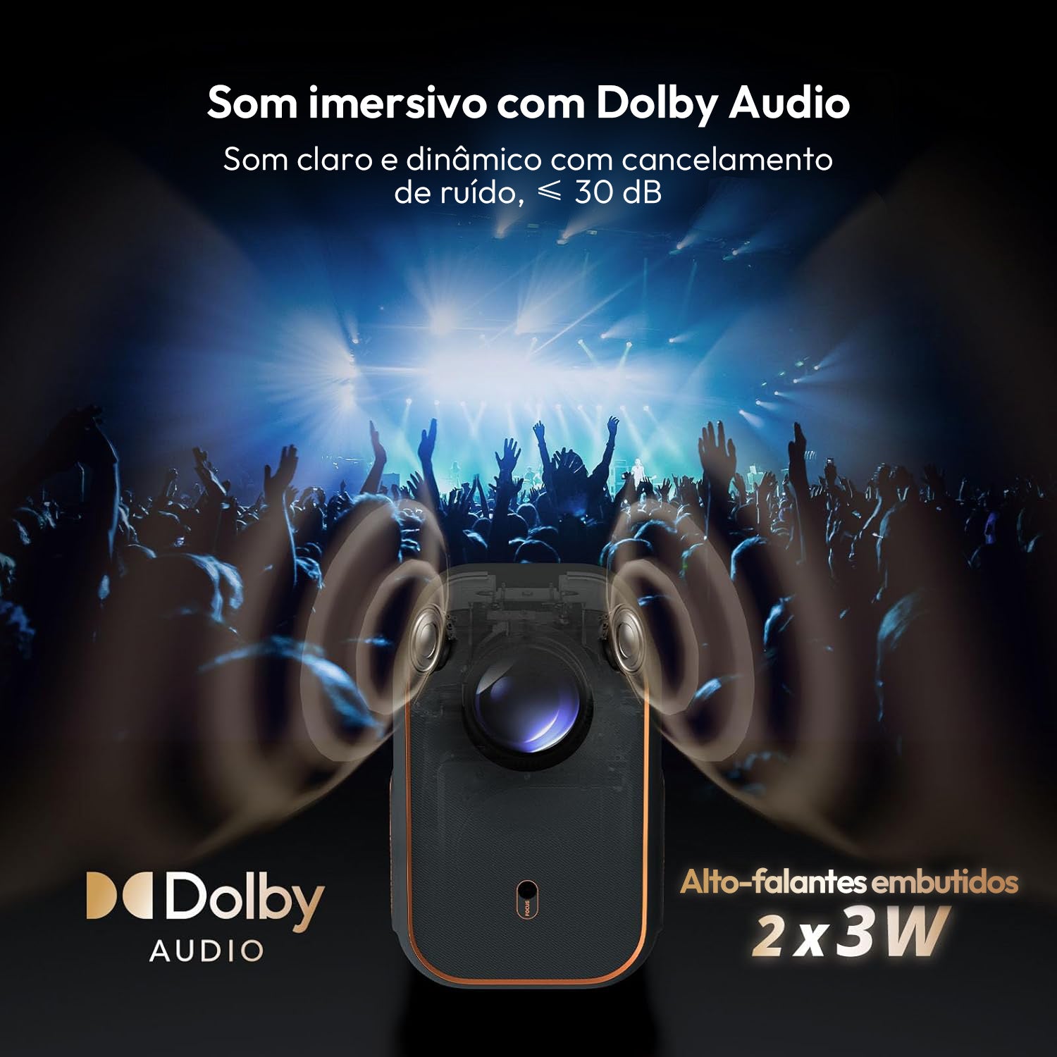 (FS) Formovie Xming Episode One - Mini Projetor Portátil LED 1080p Google TV Netflix 150 Lúmens ISO