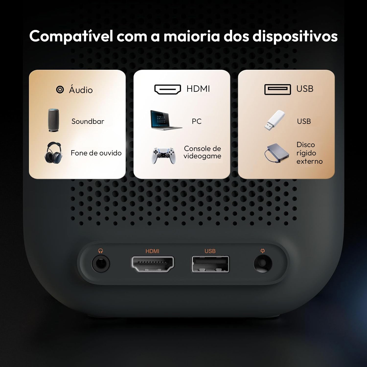 (FS) Formovie Xming Episode One - Mini Projetor Portátil LED 1080p Google TV Netflix 150 Lúmens ISO