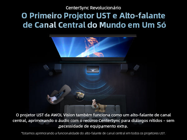 AWOL Vision LTV-3000 Pro - Projetor Triplo Laser de Ultra Curta Distância 4K 3D RGB Dolby Vision & Atmos HDR10+