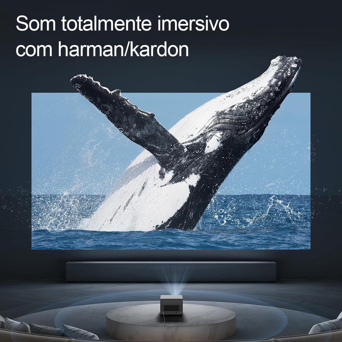 FS-XGIMI HORIZON Ultra 4K 3D Projetor LED-Laser 2300 Lúmens ISO com Tecnologia Híbrida
