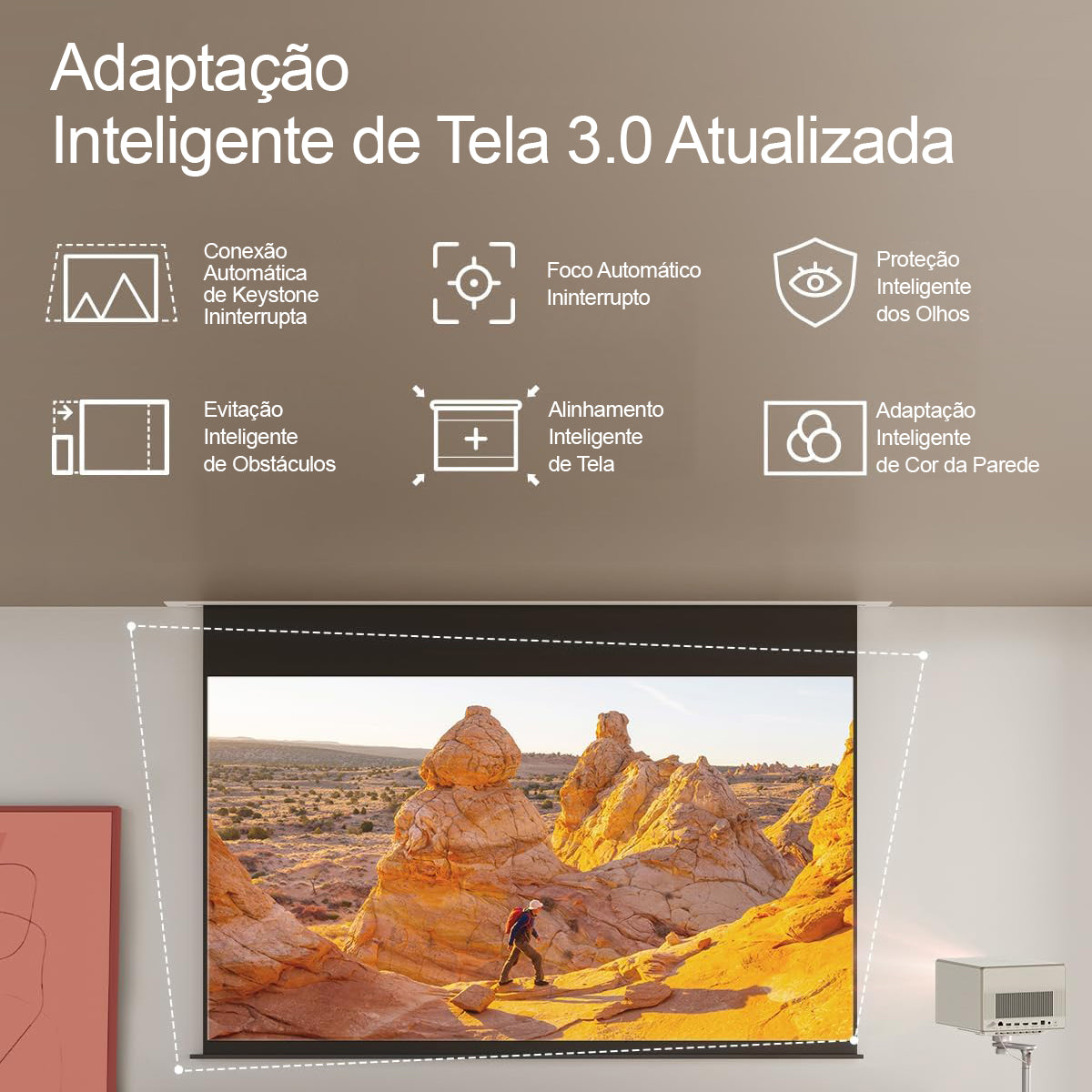FS-XGIMI HORIZON Ultra 4K 3D Projetor LED-Laser 2300 Lúmens ISO com Tecnologia Híbrida