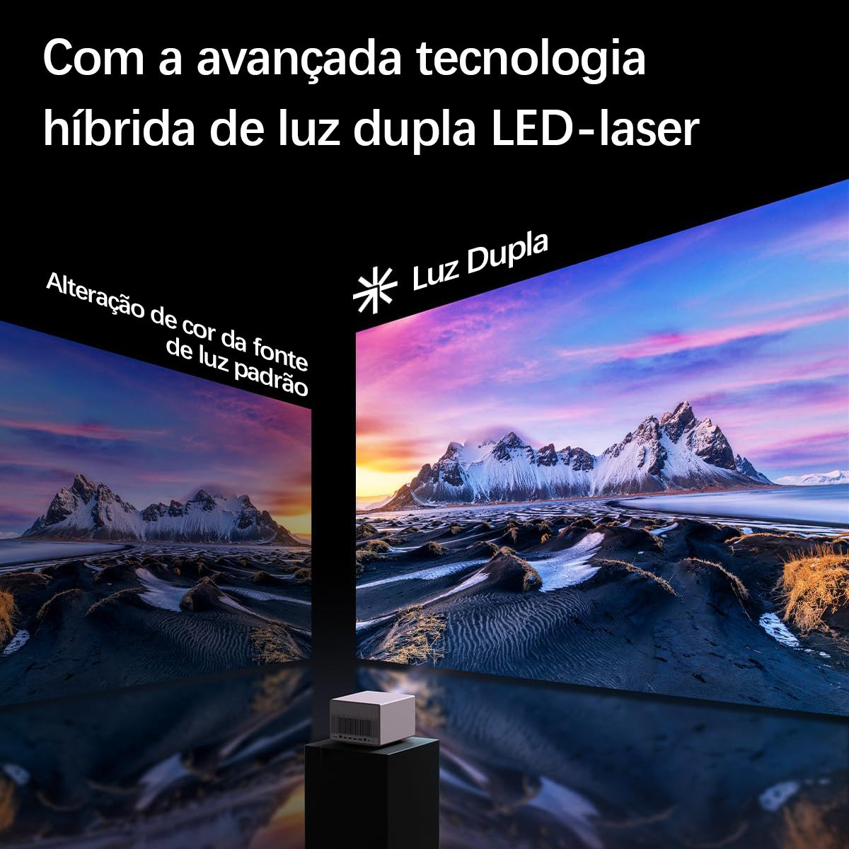 FS-XGIMI HORIZON Ultra 4K 3D Projetor LED-Laser 2300 Lúmens ISO com Tecnologia Híbrida