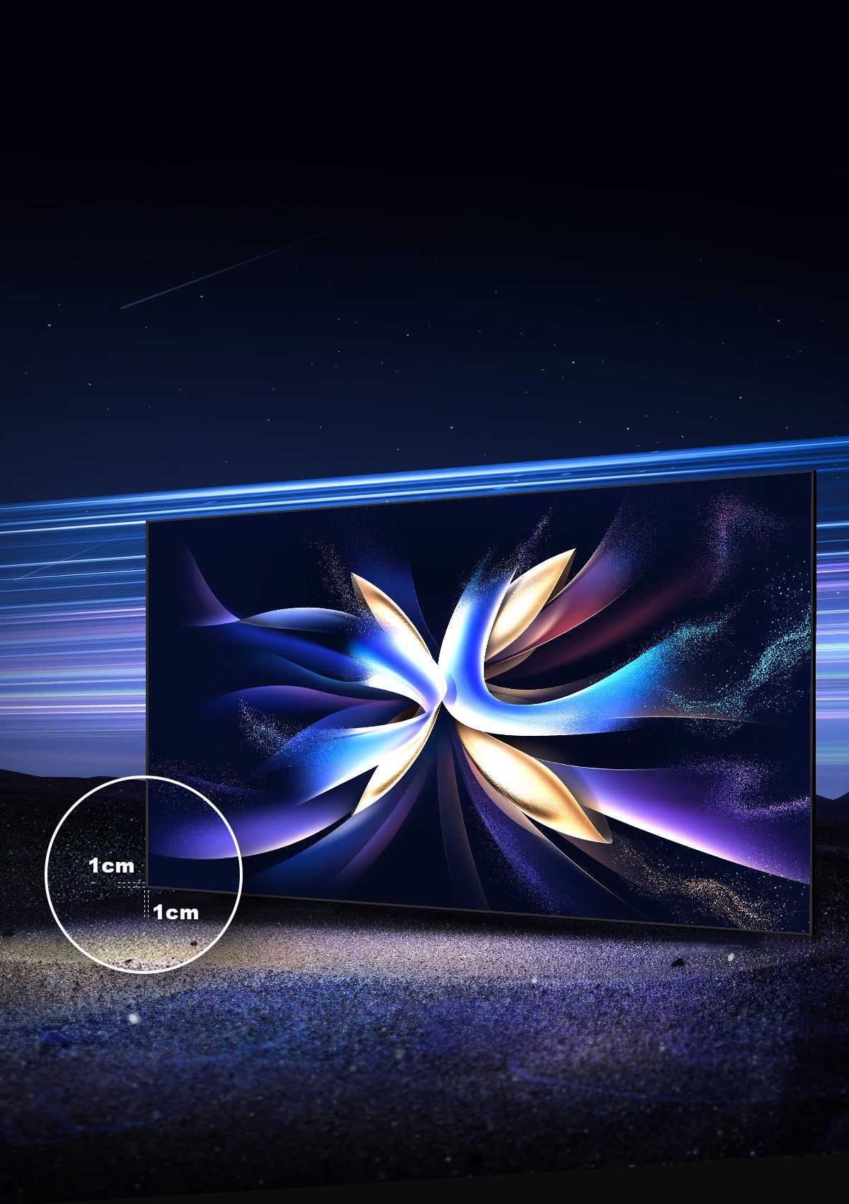 Tela ALR NothingProjector com moldura ultra-fina de 1cm para visualização mais imersiva.