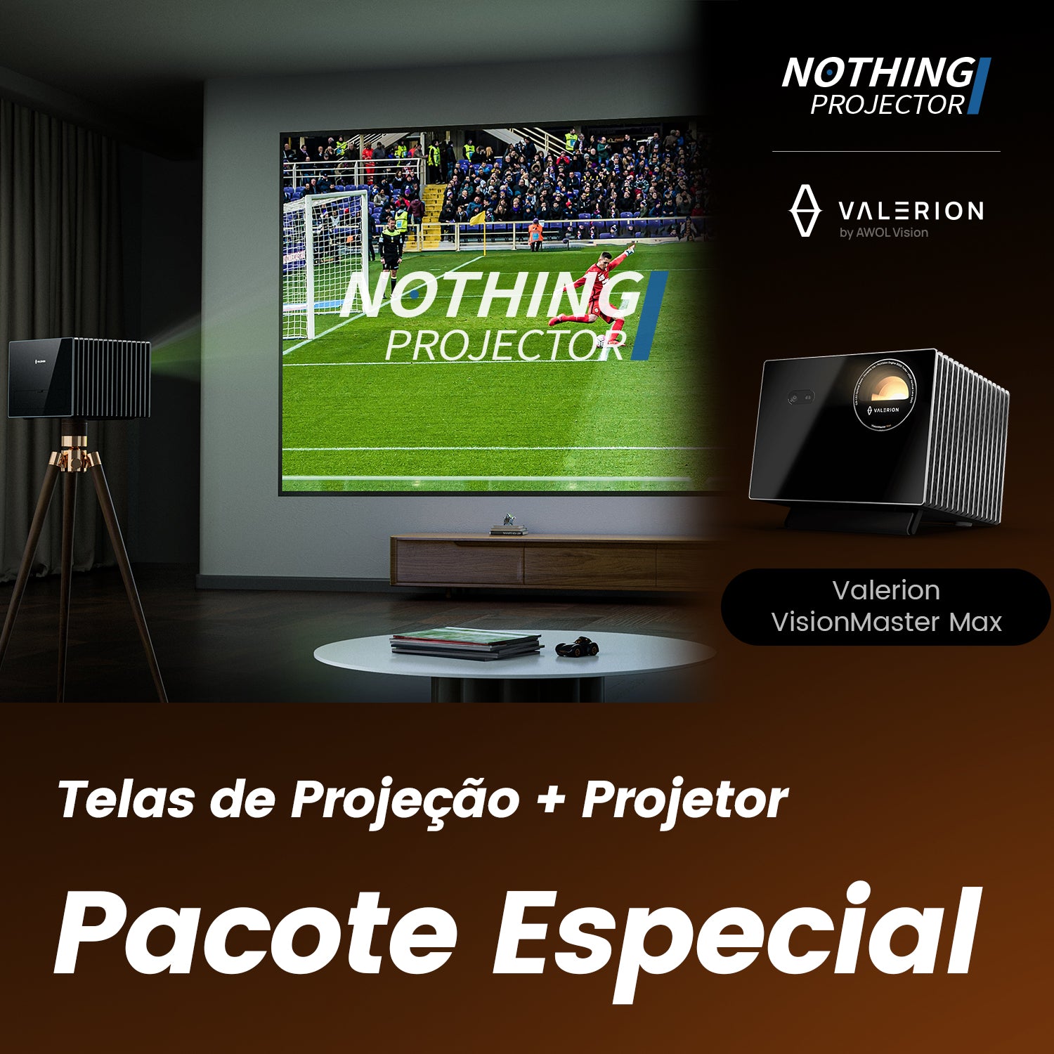 Valerion VisionMaster Max Projetor 4K Laser RGB Triplo 3500 Lúmens ISO