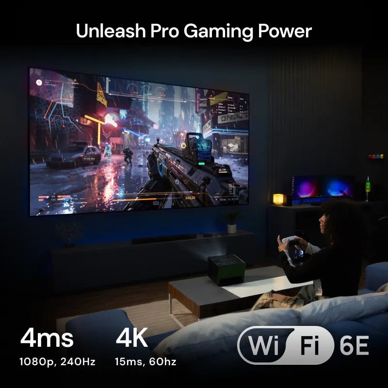 Valerion VisionMaster Pro 2 Projetor 4K RGB com Laser Triplo 3000 Lúmens ISO