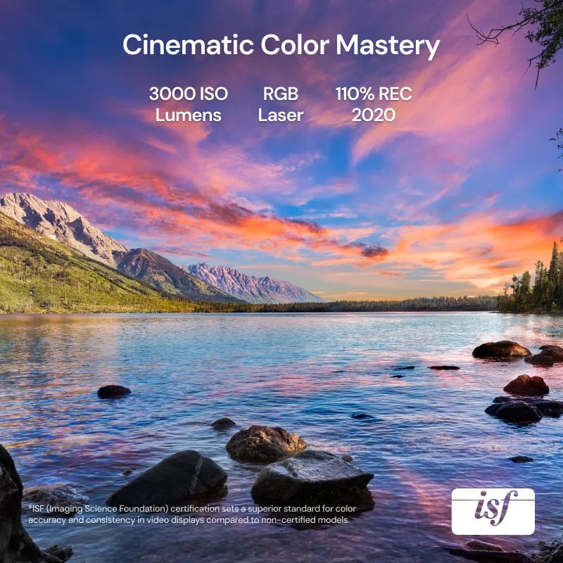 Valerion VisionMaster Pro 2 Projetor 4K RGB com Laser Triplo 3000 Lúmens ISO