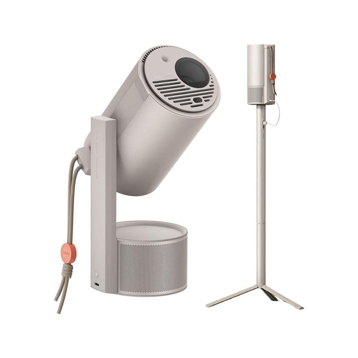 (FS) XGIMI MoGo 3 Pro - Mini Projetor LED Portátil para Externos com 450 Lúmens ISO, Google TV, Netflix, PowerBase e Bateria Integrada