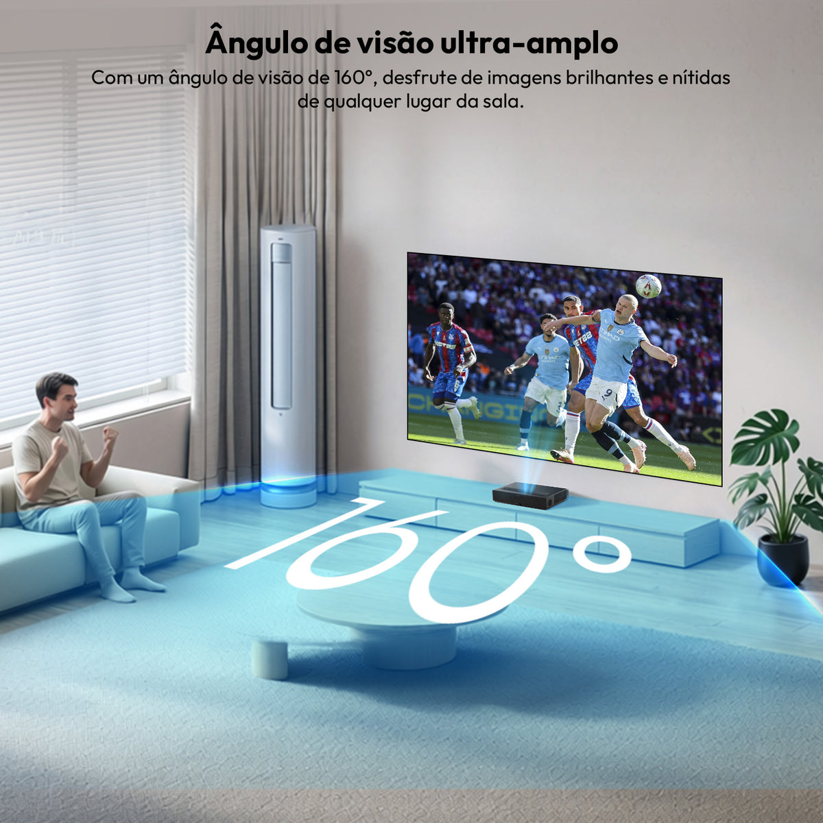 Ângulo de visão ultra-amplo de 160° da tela ALR para projetor de ultra curta distância