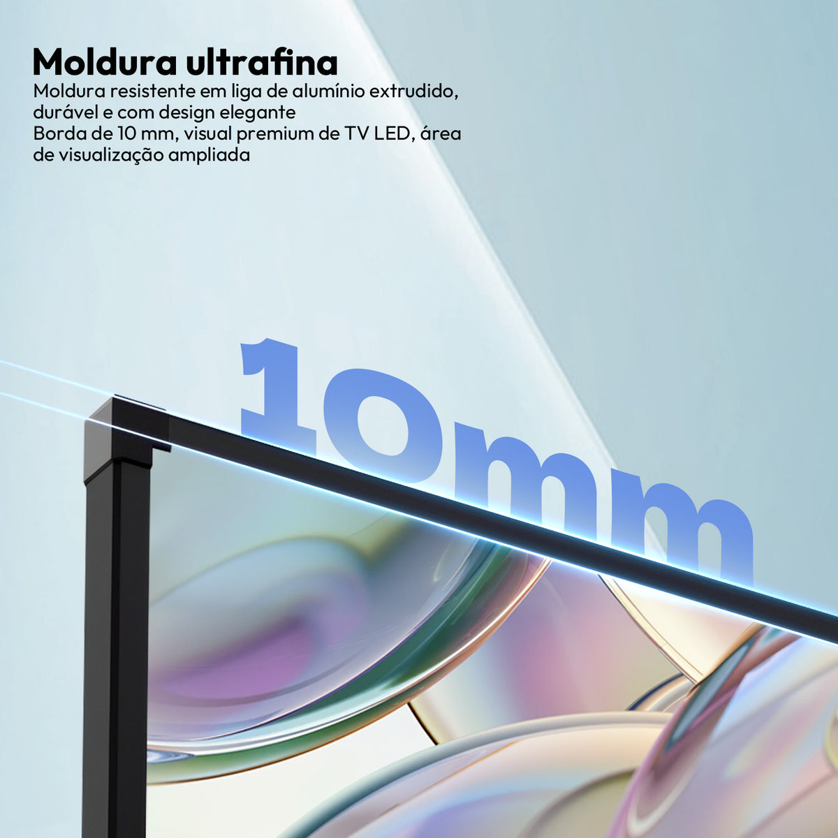 Moldura ultrafina de 10 mm em liga de alumínio extrudido da tela PET Crystal Classic