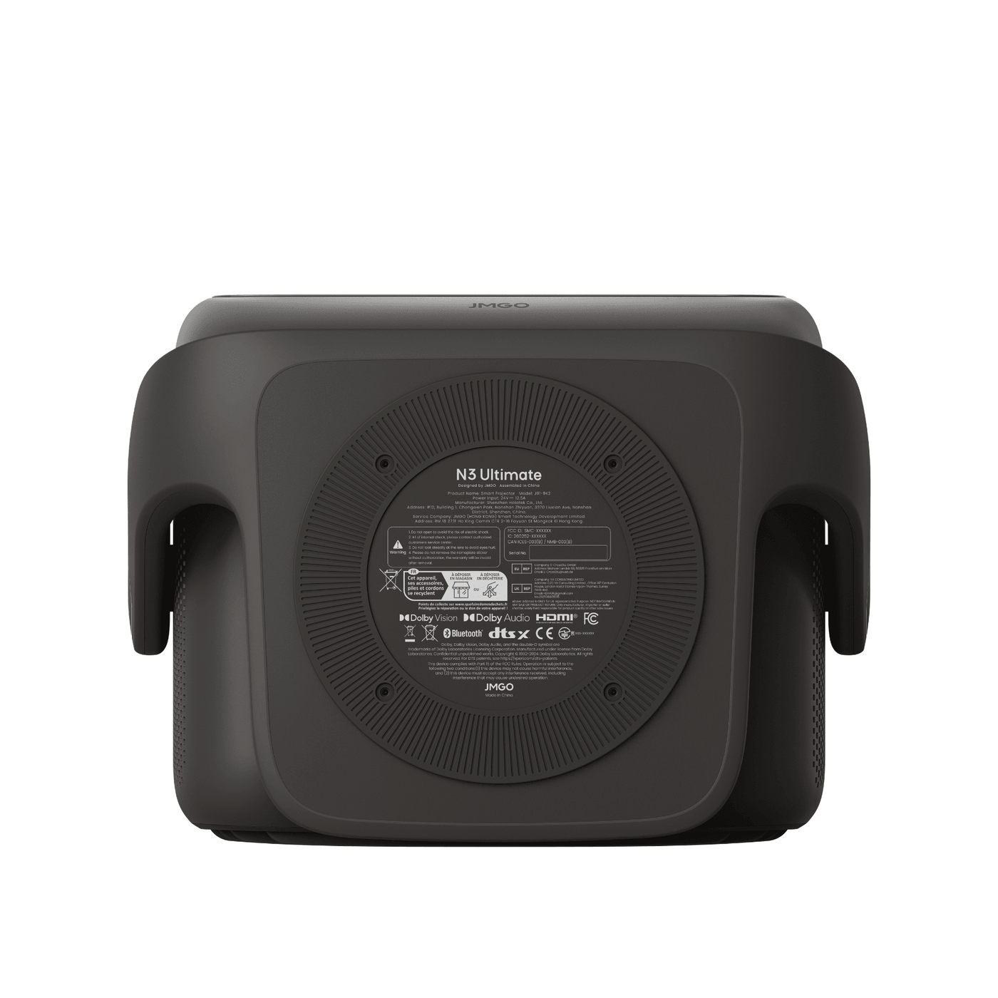 JMGO N3 Ultimate - Projetor Gimbal 4K a Laser Triplo de Longa Distância com 5800 Lúmens ISO, Zoom Óptico, Deslocamento de Lente 3 em 1 e VRR & ALLM