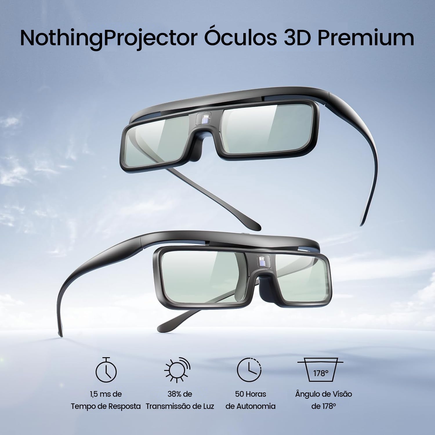 4 Óculos 3D DLP Ativo Projetores
