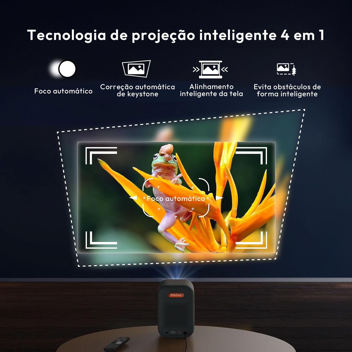 (FS) Formovie Xming Episode One - Mini Projetor Portátil LED 1080p Google TV Netflix 150 Lúmens ISO