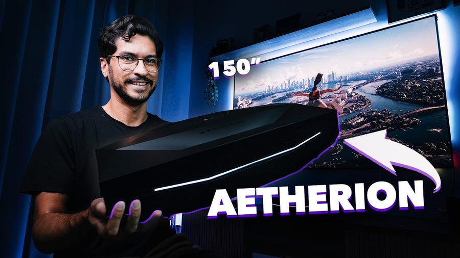 150 POLEGADAS a 30CM de distância! | O novo Projetor Aetherion PRO é imbatível!