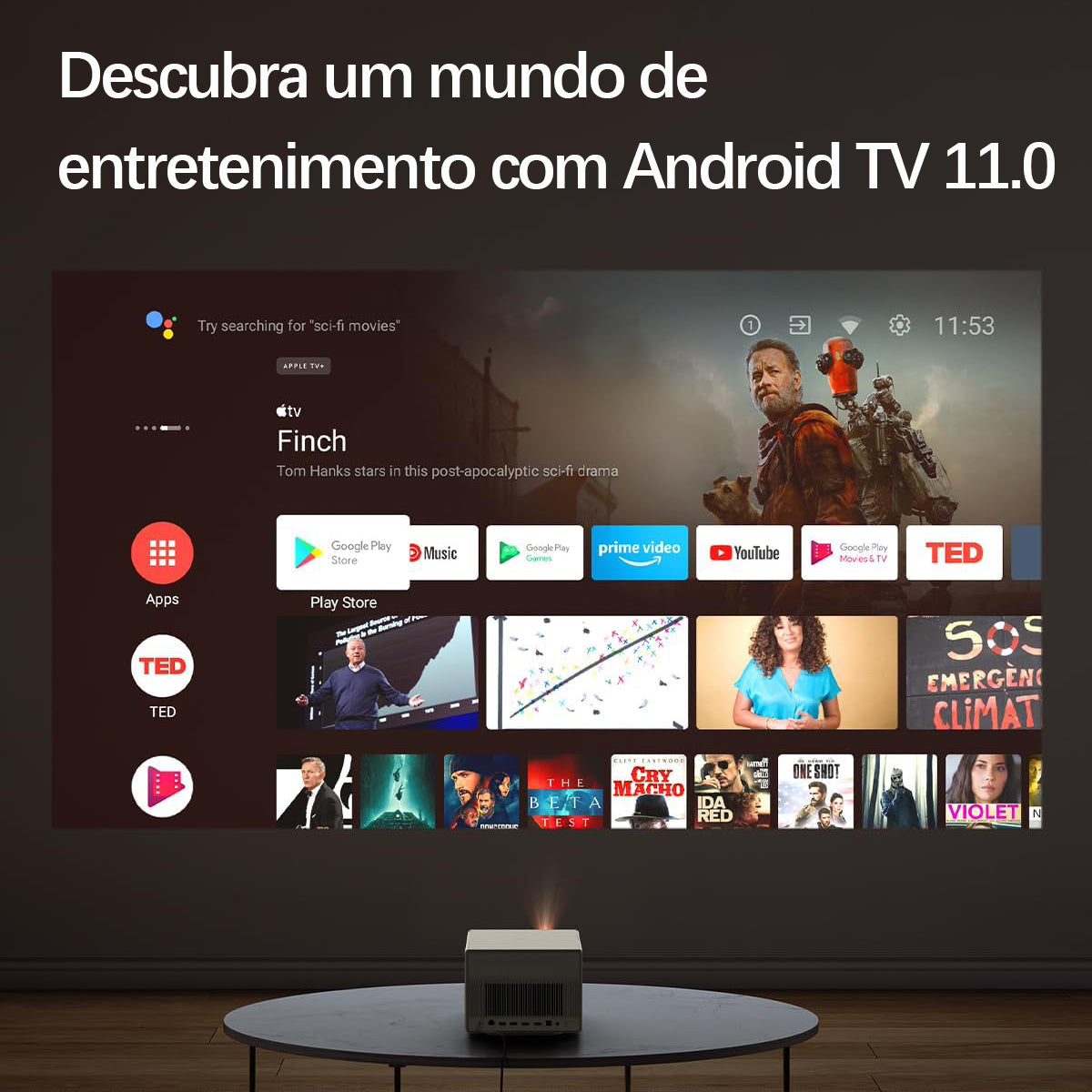 FS-XGIMI HORIZON Ultra 4K 3D Projetor LED-Laser 2300 Lúmens ISO com Tecnologia Híbrida