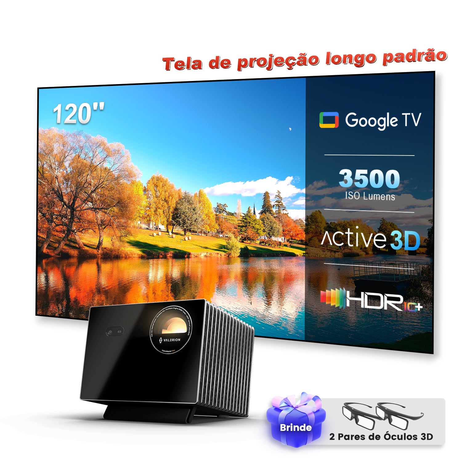 Valerion VisionMaster Max - Projetor de Longa Distância DLP 4K Laser 3