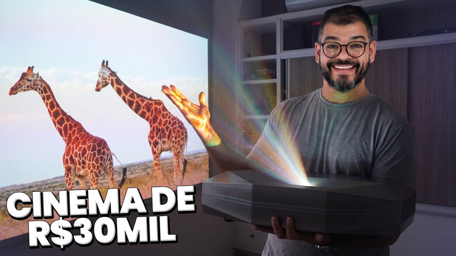 ESSE PROJETOR 4K LASER É INSANO! CINEMA DE R$30 MIL COM AWOL VISION AETHERION MAX
