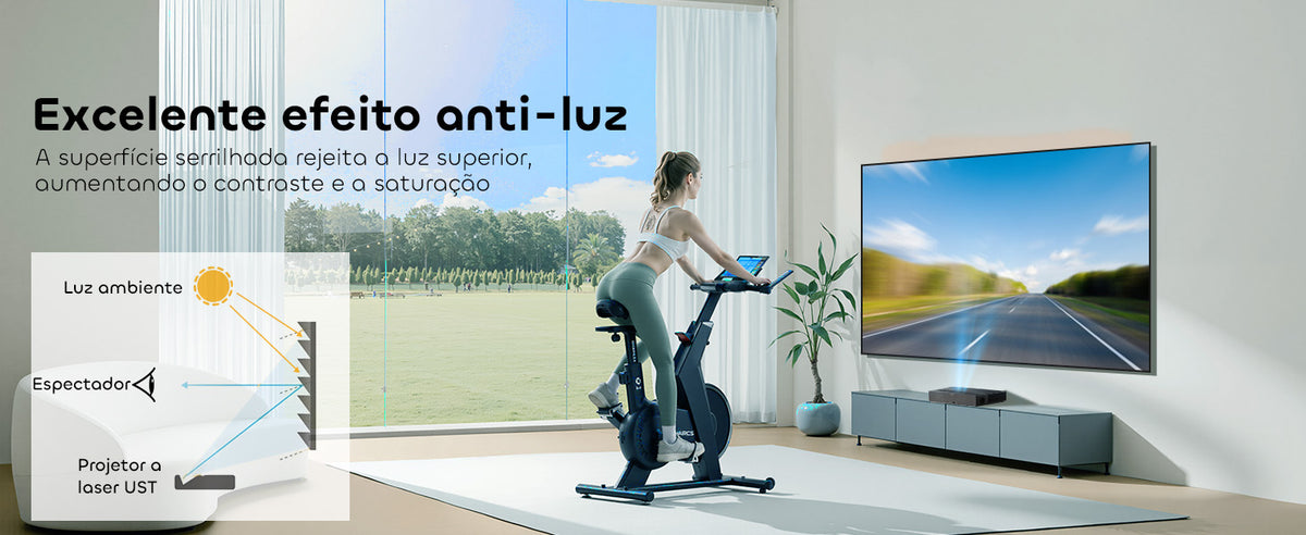 Superfície serrilhada com excelente efeito de rejeição de luz ambiente