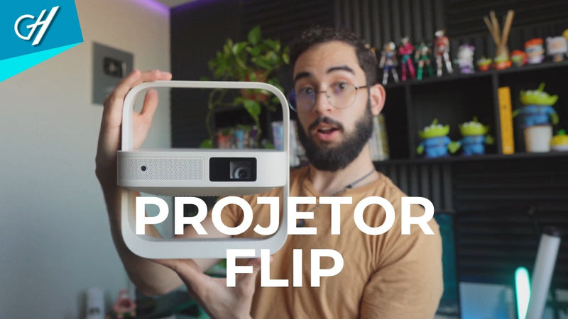 CINEMA EM CASA com Projetor portátil Full HD inteligente! 📽️ XGIMI Elfin Flip