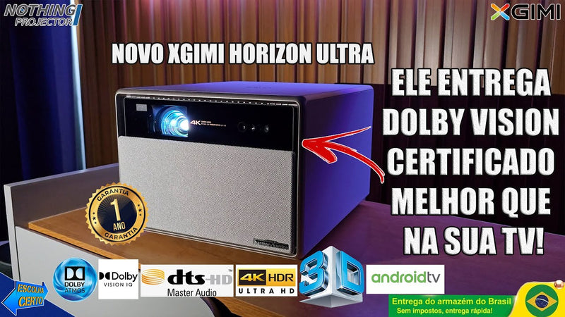 XGIMI Horizon Ultra projetor Dolby Vision mais brilhante que já testei